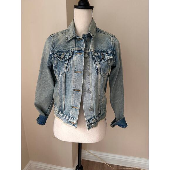 ALLSAINTS Jackets & Blazers - AllSaints Distressed Denim Jacket Vintage Wash Size Small